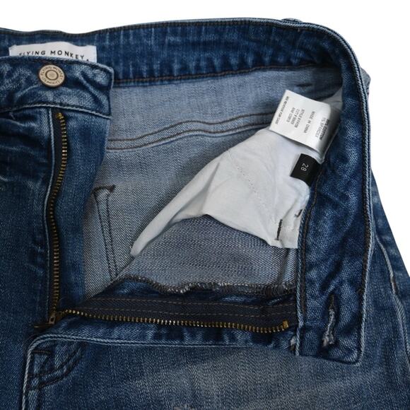 Flying Monkey Womens 28 High Rise Distressed Ankle Jean - Picture 8 of 11